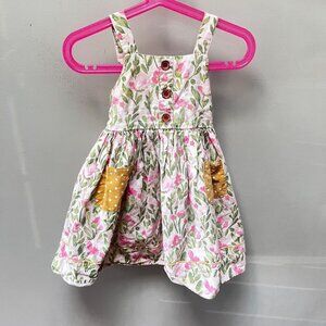 SweetHoney Girls' Floral‎ Sundress With Pockets - 3T